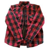 Men's Full Anti-Abrasion Motoshirts - Buffalo Plaids - Red/Black