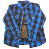 Men's Full Anti-Abrasion Motoshirts - Buffalo Plaids - Royal/Black