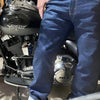 Men's Level 2 Motorcycle Jeans with Anti-Abrasion Lining - indigo denim
