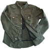 Men's Full Anti-Abrasion Motoshirt - Solid Colours - Olive Solid