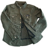 Women's Full Anti-Abrasion Motoshirts - Solid Colour Flannels - Olive Solid