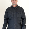 Men's Protective Motorcycle Shirt, Denim - Black denim