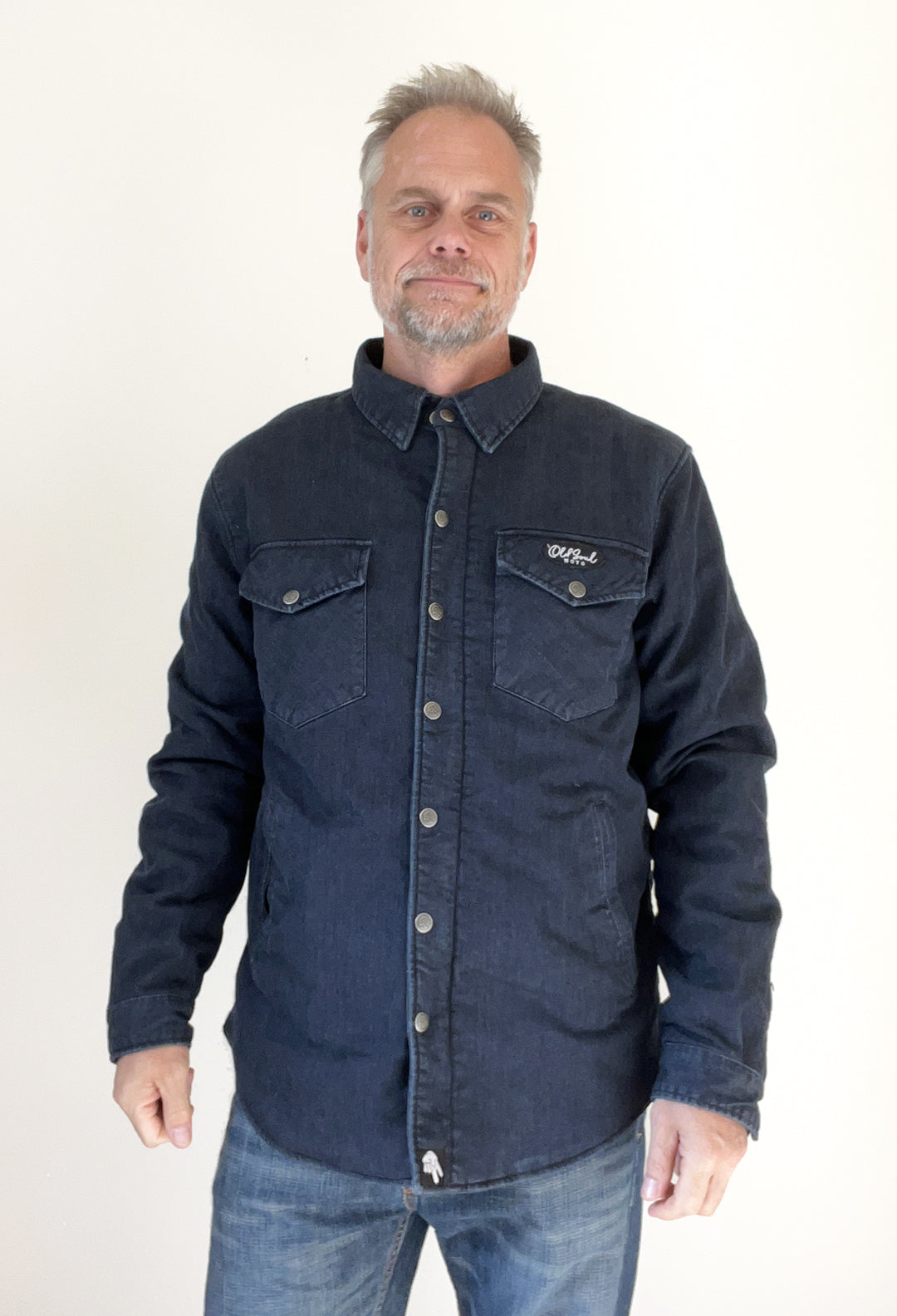 Protective kevlar motorcycle shirt denim
