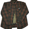 Women's Full Anti-Abrasion Motoshirts - Buffalo Check Plaids - Brown/Black