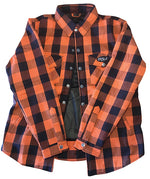 Women's protective kevlar motorcycle shirt