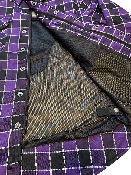 Women's protective kevlar motorcycle shirt