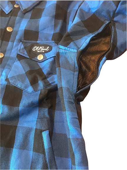 Women's protective kevlar motorcycle shirt