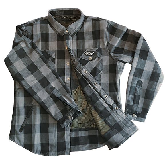 Women's protective kevlar motorcycle shirt