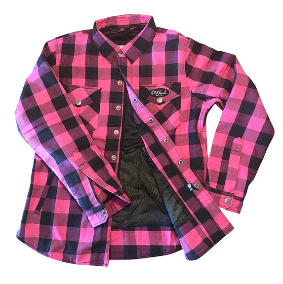 Women's protective kevlar motorcycle shirt