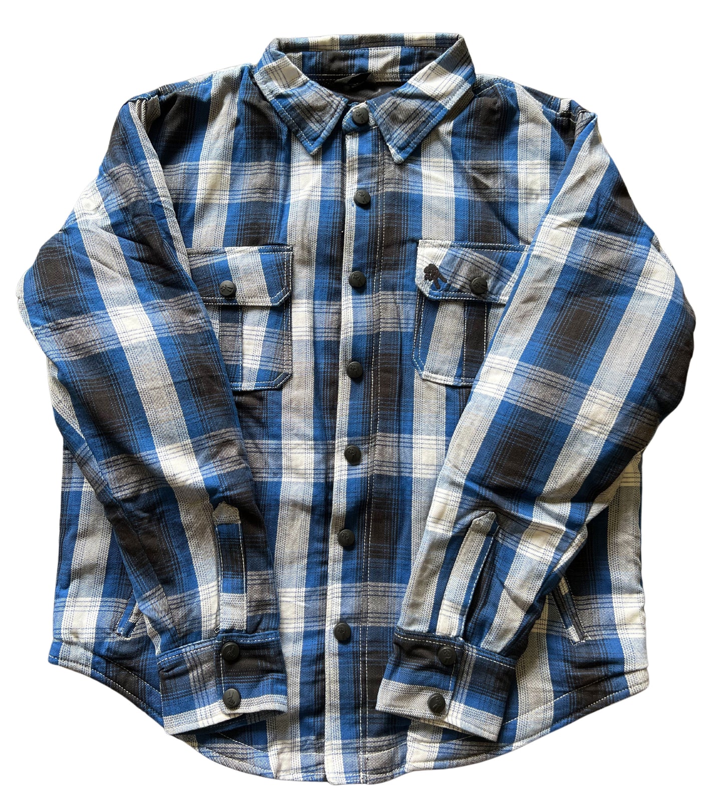 Men's Protective Motorcycle Shirt – Blue Plaid