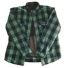 C-Men's Protective Motorcycle Shirts - Buffalo Plaids - Green/Black