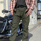 Protective motorcycle pants with full kevlar lining and removable armor