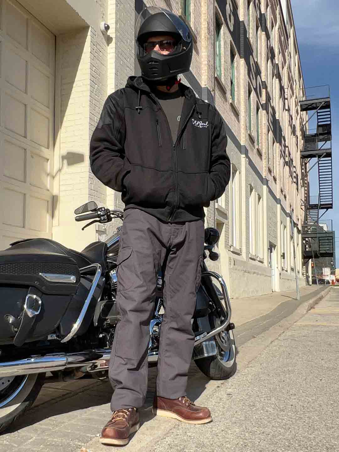 Motorcycle Kevlar hoodie ( GoGo Gear Protective Armored Hoodie