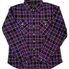 Men's Kevlar Motorcycle Shirt – Purple Square Plaid - Purple