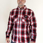 Men's Full Anti-Abrasion Motoshirt – Red + Black Plaid