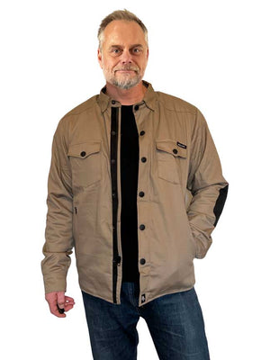 Men's Waterproof Kevlar Motorcycle Shirt - Class AA, solid colour