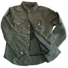 Women's Kevlar Motorcycle Shirts - Solid Colour Flannels - Olive Solid