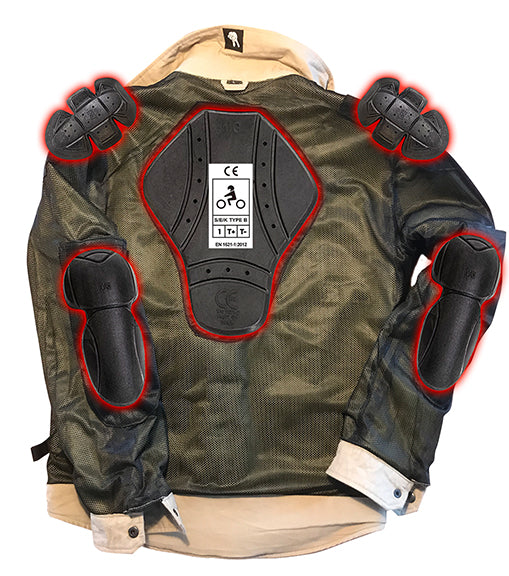 Protective motorcycle jacket with full kevlar lining and removable armor