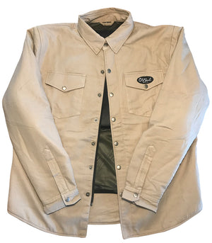 Women's protective kevlar motorcycle shirt