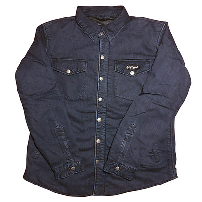 Protective kevlar motorcycle shirt denim